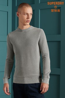 Superdry Grey Academy Dyed Texture Crew Sweatshirt (958170) | ₪ 233