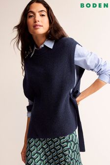 Boden Blue Tie-Side Knitted Tabard Jumper (958199) | NT$4,190