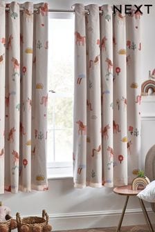 Natural Scandi Unicorn Eyelet Blackout Curtains (958200) | AED176 - AED308