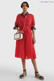 Красное платье-рубашка миди Tommy Hilfiger (958544) | €118