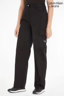 Calvin Klein Jeans High Rise Straight Twill Trousers