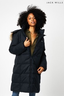 Jack Wills Black Mia Quilted Parka (959197) | ₪ 521