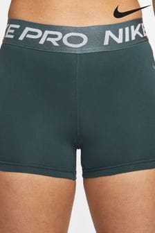 Verde - Pantaloni scurți cu talie medie Nike Metalic Pro 3" (959368) | 197 LEI
