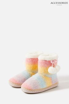 Accessorize Blue Knit Rainbow Ombre Slipper Boots (9595V8) | 34 €