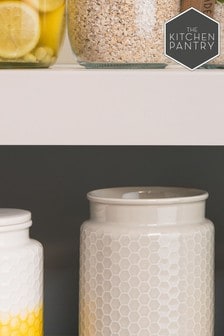 Kitchen Pantry Grey Large Yellow Storage Canister (959791) | ￥2,710