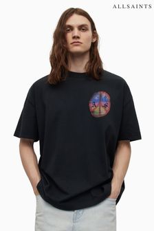 AllSaints Black Crew Ether T-Shirt (960388) | AED305