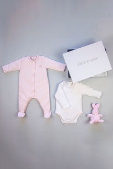 Emile et Rose pink All in One, Body Vest & Toy Gift Set (960592) | €63