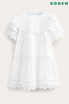 Белый - Ярусное кружевное платье Boden (960749) | €33 - €38