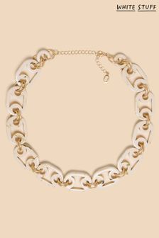 White Stuff Natural Ema Resin Chain Necklace