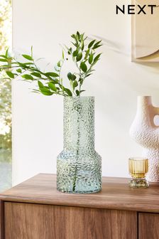 Green Textured Glass Flower Vase (961243) | $42