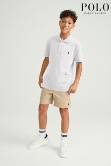 Белый - Рубашка поло для мальчиков с логотипом Polo Ralph Lauren (961482) | €86 - €99