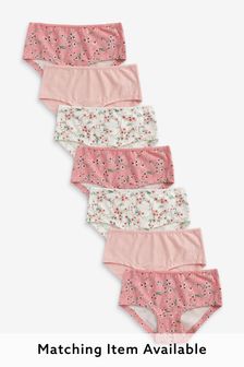 Pink/Cream Floral - 7 Pack Hipster Briefs (2-16yrs) (961487) | kr146 - kr200