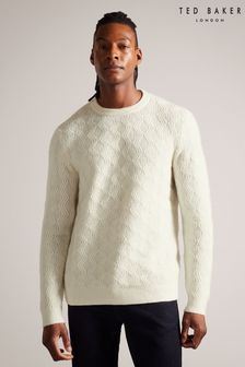 Ted Baker Cream Atchet Textured Cable Crew Neck Jumper (961507) | €79