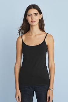 Black Thin Strap Vest (961513) | AED17