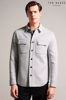 Ted Baker Grey Dalch Long Sleeve Splittable Wool Shirt (961591) | $278