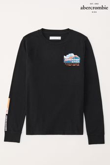 灰色 - Abercrombie & Fitch 白色圖案T恤 (961646) | HK$195