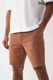 Terracotta Straight Fit Stretch Chinos Shorts (962050) | $29