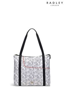 Radley London 24/7 - Sketch Street Medium White Ziptop Shoulder Bag (962148) | $205