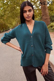 Teal Blue Textured Cardigan (962250) | AED78