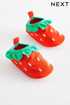 紅色草莓卡通圖案 - 嬰兒游泳沙灘襪鞋 (0-24個月) (962604) | NT$360