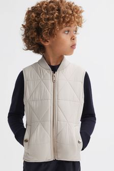 Reiss Stone Ritchie Junior Hybrid Knitted-Quilted Gilet (963016) | OMR39
