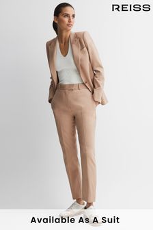 Reiss Camel Marlie Slim Fit Wool Blend Suit Trousers (963524) | OMR113