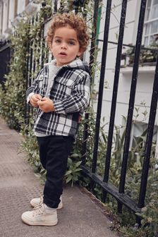 Check Borg Lined Hooded Jacket (3mths-7yrs)