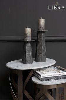 Libra Interiors Black Pelham Pillar Candle Holder Large (963606) | €57