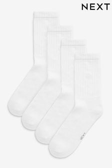 White 4 Pack Cushioned Sole Sport Socks (963863) | KRW20,900