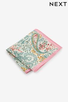 Damson Pink/Batik-Blumenprint - Einstecktuch aus Leinen (964392) | 15 €