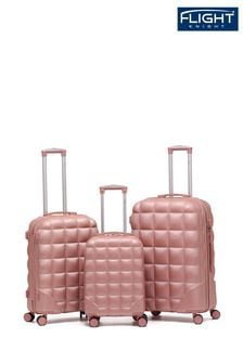 Rose Gold/Silver - Flight Knight Hardcase Large Check In Suitcases And Cabin Case Black/silver Set Of 3 (964515) | kr2 750