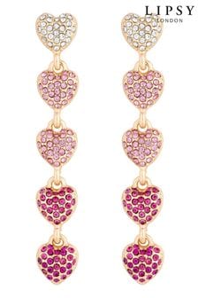 Lipsy Jewellery Pink Micro Pave Tonal Drop Earrings (964551) | KRW38,400