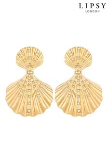 Lipsy Jewellery Gold Tone Oversized Shell Earrings (964621) | 128 SAR