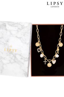 Lipsy Jewellery Gold Tone Pearl Talisman Charm Gift Boxed Necklace (964852) | €38