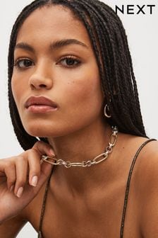 Gold Tone/Silver Tone Recycled Metal Chunky Chain Necklace (965046) | $19