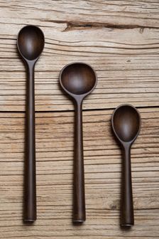 Artisan Street Set of 3 Brown Serving Spoons (965250) | kr240