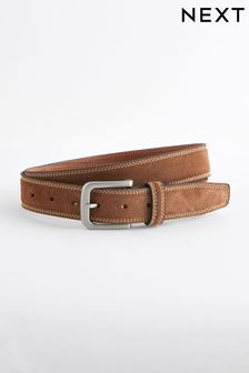 Světle hnědá - Stitch Detail Suede Belt (965328) | 595 Kč