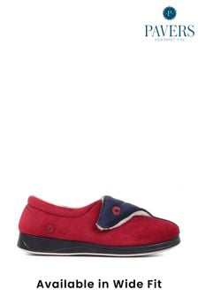 נעלי בית סגורות של Pavers לנשים בצבע אדום עם רצעות הידוק וסוליית Permalose   (965332) | ‏116 ₪