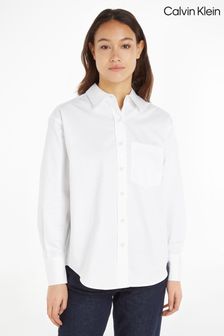 Calvin Klein Baumwollhemd in Relaxed Fit, Weiß (965408) | 115 €