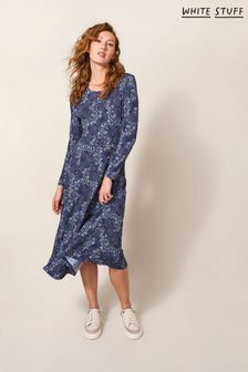 Robe White Stuff Madeline Eco Vero en jersey bleu (965515) | €79