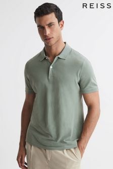 Reiss Sage Puro Slim Fit Garment Dye Polo Shirt (965558) | SGD 215