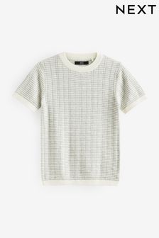 Grey Knitted Textured T-Shirt (3-16yrs) (965580) | ₪ 55 - ₪ 75