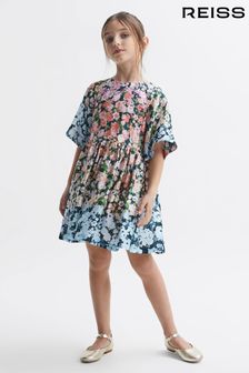 Reiss Multi Marnie Senior Floral Print Bell Sleeve Dress (965919) | SGD 196