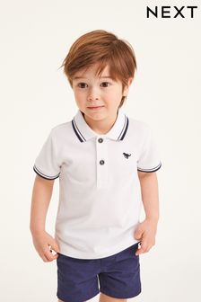 White Tipped - Short Sleeve Plain Polo Shirt (3mths-7yrs) (966151) | BGN14 - BGN20