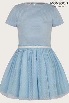 Monsoon Blue Disco Dobby Dress (966270) | $45 - $52