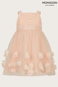 Monsoon嬰兒款Serenata玫瑰花綴飾3D洋裝 (966351) | NT$2,570 - NT$2,800