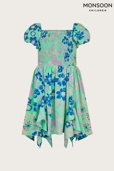 Monsoon Green Retro Floral Dress (966530) | Kč1,110 - Kč1,270