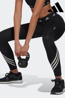 adidas Black Techfit 3 Stripe Leggings (966591) | ₪ 191