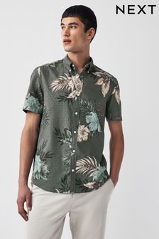 Printed Floral Short Sleeve Shirt