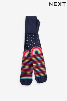 Navy Blue Cotton Rich Rainbow Tights (967042) | AED24 - AED29